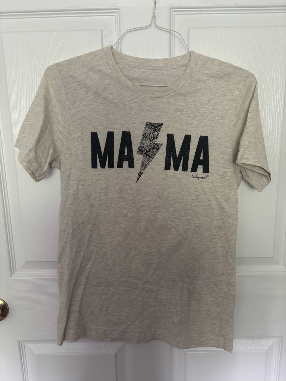 MAMA Lightning Graphic Short-Sleeve Tee - Light Beige
